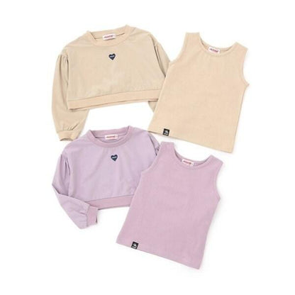 【套裝商品】短款套頭衫/背心套裝