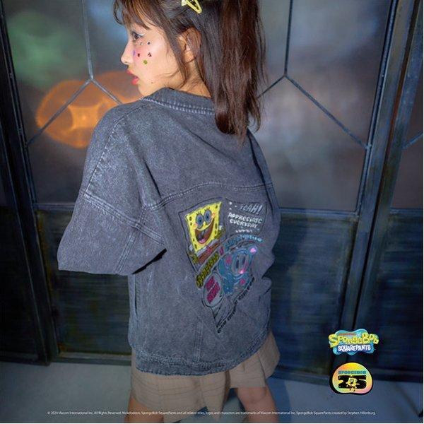 【海綿寶寶】×【Angel Blue】牛仔夾克