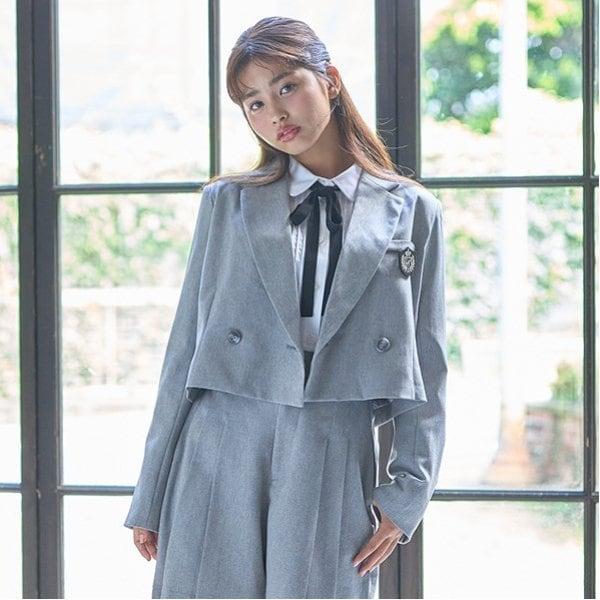 【畢業服】【典禮】帶徽章短款外套