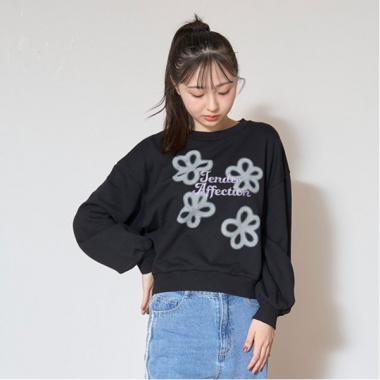 有機棉花卉印花衛衣