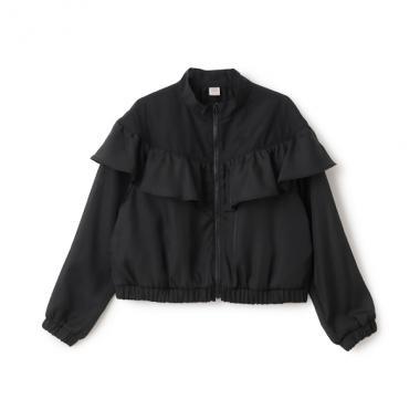 透視荷葉邊短夾克