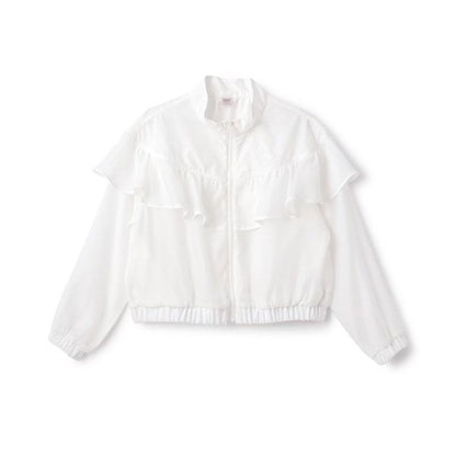 透視荷葉邊短夾克