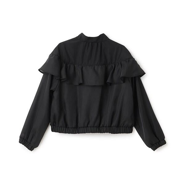 透視荷葉邊短夾克