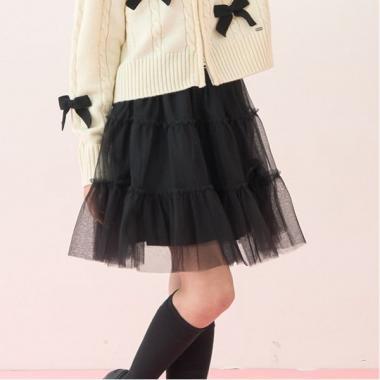 蓬鬆荷葉邊網紗裙