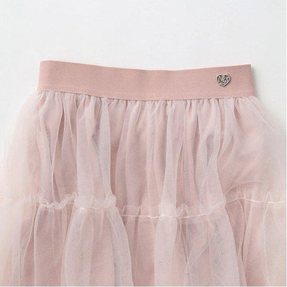 蓬鬆荷葉邊網紗裙