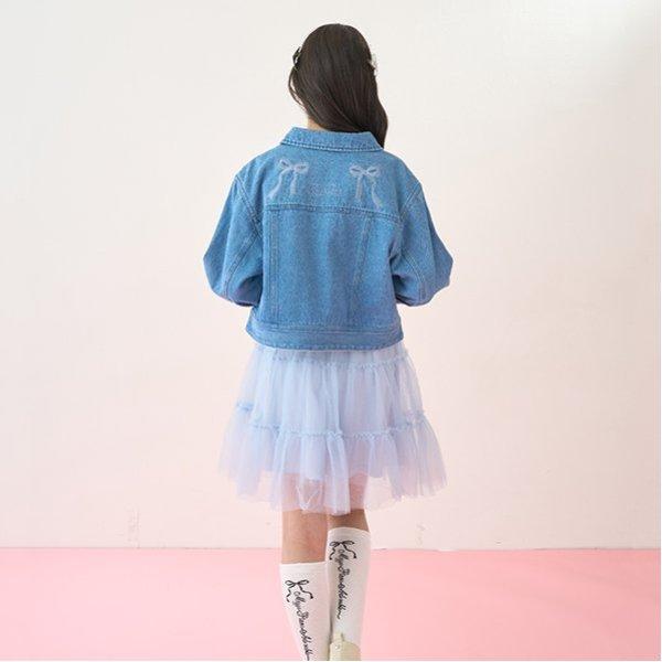 蓬鬆荷葉邊網紗裙