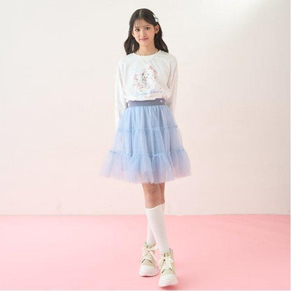 蓬鬆荷葉邊網紗裙