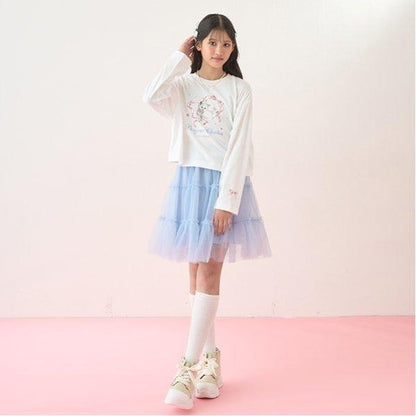 蓬鬆荷葉邊網紗裙