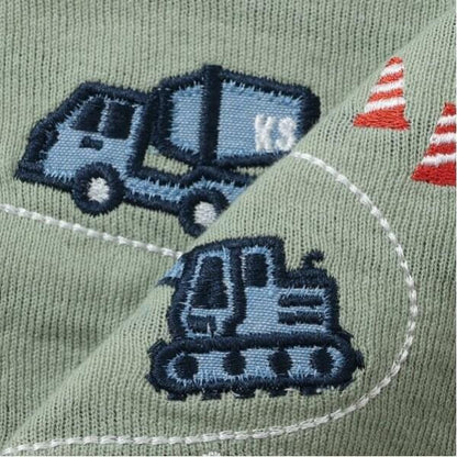 汽車刺繡夾層長袖T恤