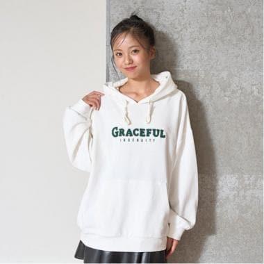 【GOODPRICE】毛圈繡字母連帽衛衣