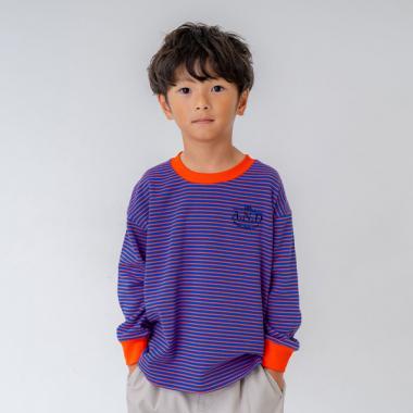 【リンク】細條紋袖口羅紋寬鬆長袖T恤
