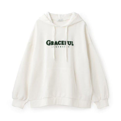 【GOODPRICE】毛圈繡字母連帽衛衣