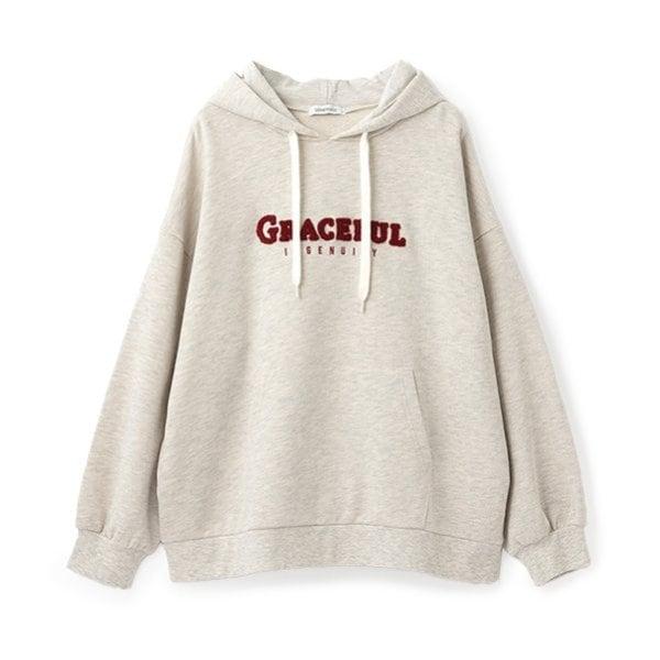 【GOODPRICE】毛圈繡字母連帽衛衣
