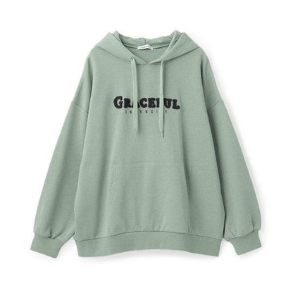 【GOODPRICE】毛圈繡字母連帽衛衣