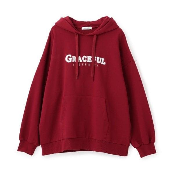 【GOODPRICE】毛圈繡字母連帽衛衣