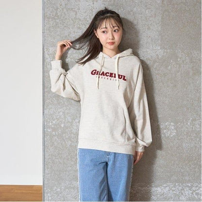 【GOODPRICE】毛圈繡字母連帽衛衣