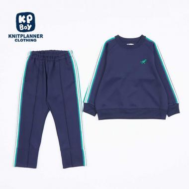 KPBOY 恐龍刺繡條紋套裝（110～150）