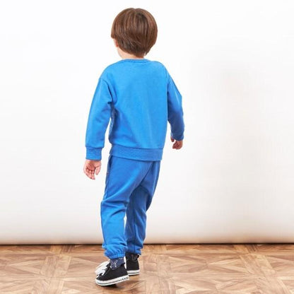 KPBOY 電車刺繡薄絨套裝（80～120）