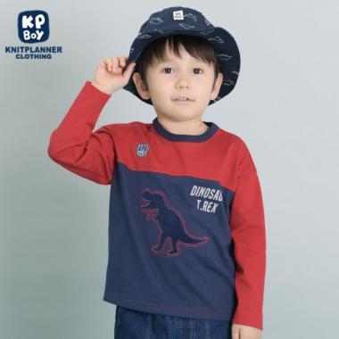KPBOY 日本製/恐龍圖案長袖T恤（80～140）