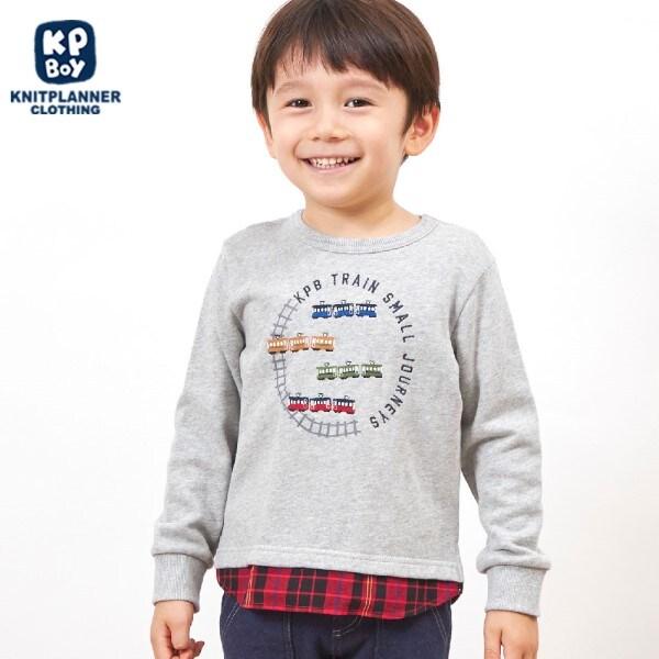 電車刺繡拼接下襬衛衣（80～150）