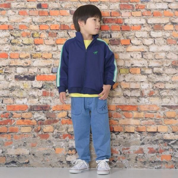 KPBOY 恐龍刺繡袖條紋夾克（110～150）