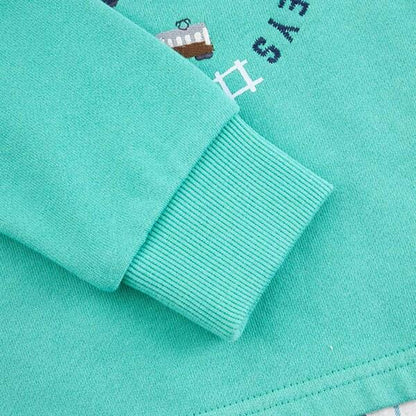 電車刺繡拼接下襬衛衣（80～150）