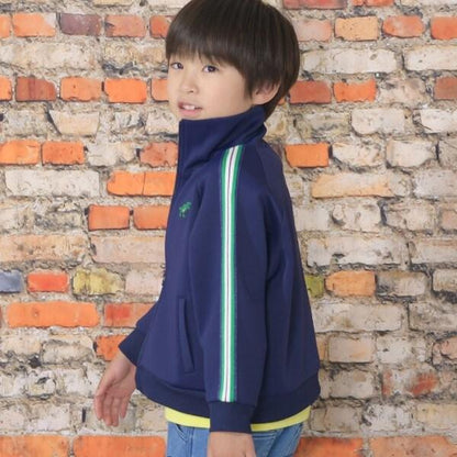 KPBOY 恐龍刺繡袖條紋夾克（110～150）