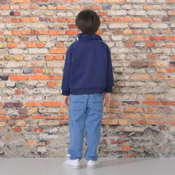 KPBOY 恐龍刺繡袖條紋夾克（110～150）