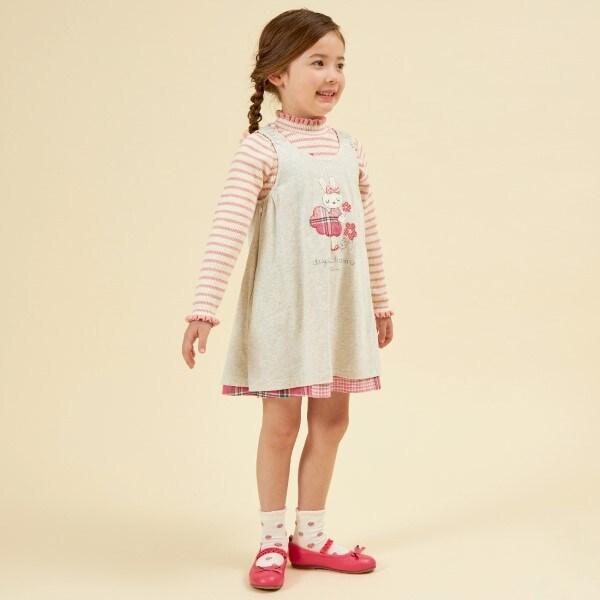 格紋雙面穿連衣裙（80～140）