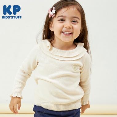 荷葉邊領毛衣（80～150）