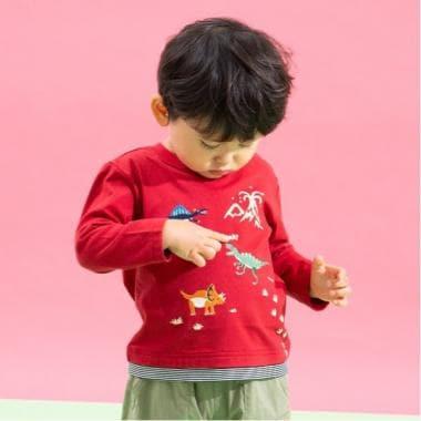 恐龍刺繡長袖T恤
