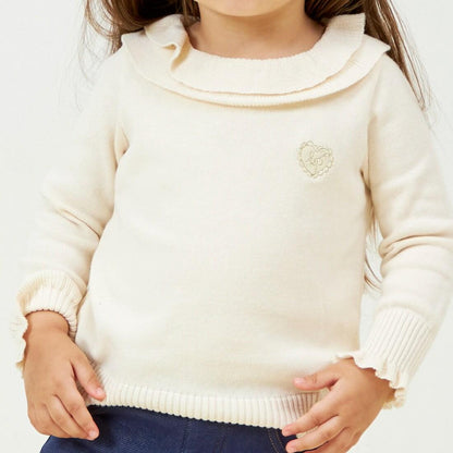 荷葉邊領毛衣（80～150）