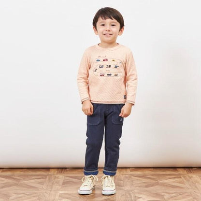 KPBOY 日本製/汽車圖案有機棉雙層長袖T恤（80～150）