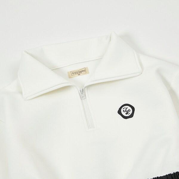 troislapins 半拉鍊拼接工裝連衣裙（140～160）