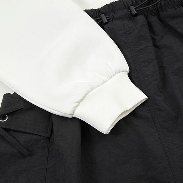 troislapins 半拉鍊拼接工裝連衣裙（140～160）