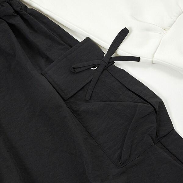 troislapins 半拉鍊拼接工裝連衣裙（140～160）