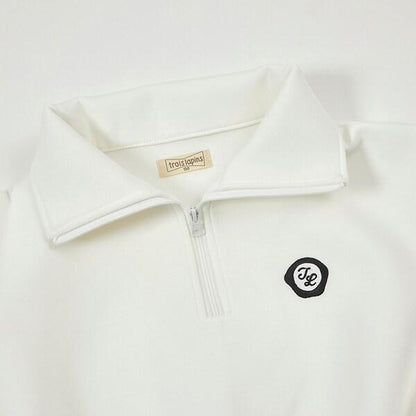 troislapins 半拉鍊拼接工裝連衣裙（140～160）