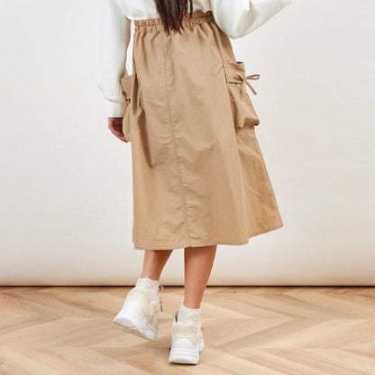 troislapins 半拉鍊拼接工裝連衣裙（140～160）