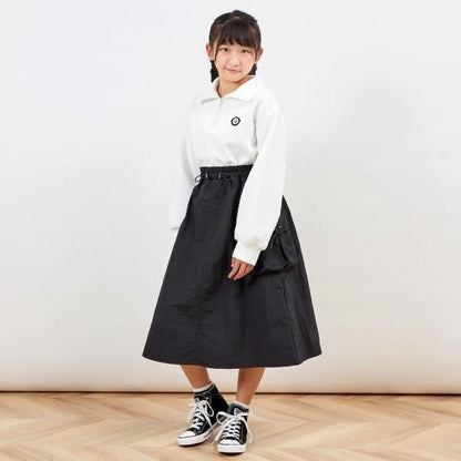 troislapins 半拉鍊拼接工裝連衣裙（140～160）