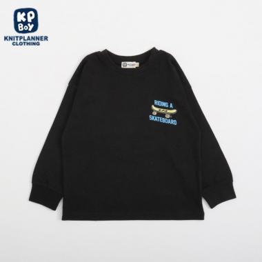 KPBOY 熊印花長袖T恤（100～160）