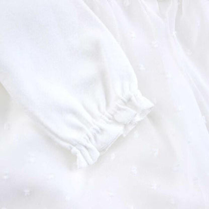 花朵圖案雪紡長款上衣&連體衣套裝