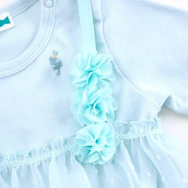 花朵圖案雪紡長款上衣&連體衣套裝