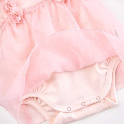 花朵圖案雪紡長款上衣&連體衣套裝