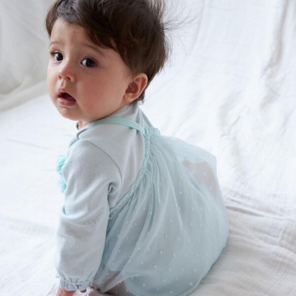 花朵圖案雪紡長款上衣&連體衣套裝