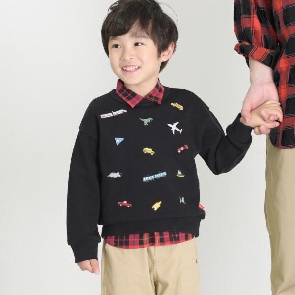 KPBOY 先染格子長袖襯衫(90～150)