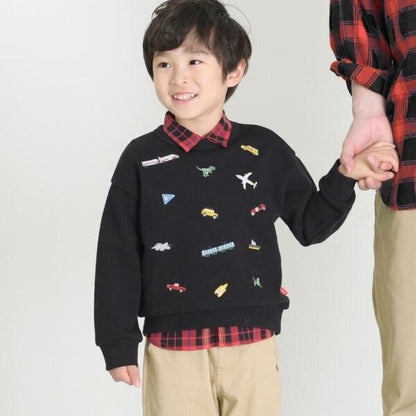 KPBOY 先染格子長袖襯衫(90～150)