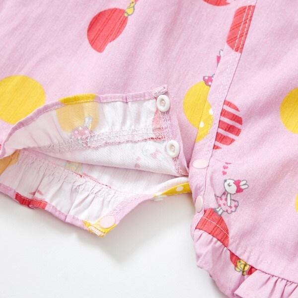 KP圓點圖案＆mimi醬嬰兒連體和服（Free）