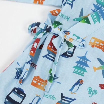 交通工具圖案兒童和服套裝