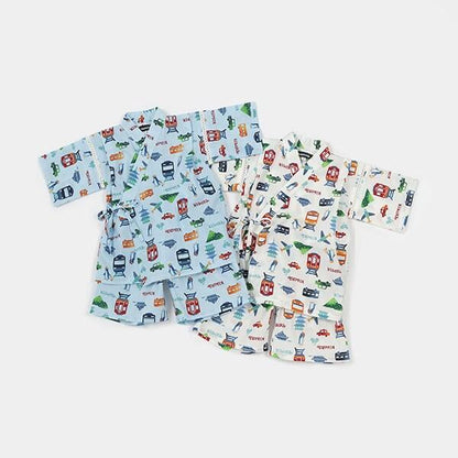 交通工具圖案兒童和服套裝
