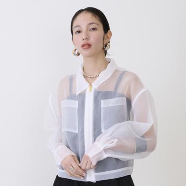 女士透視襯衫夾克